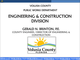 Engineering & Construction - Volusia County Government