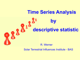 Time Series Analysis by descriptive statistic