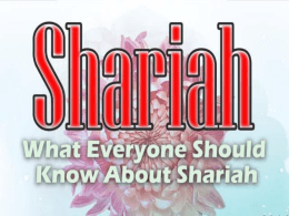 What Everyone Must Know About Shariah