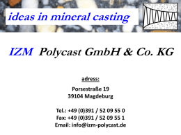 IZM Polycast GmbH & Co. KG ideas in mineral casting