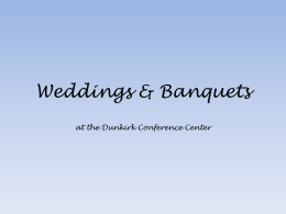 Weddings & Banquets at the Dunkirk Conference Center