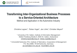 Transforming Cross-Organizational Business Processes to Service