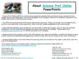 PowerPoints - Science Prof Online