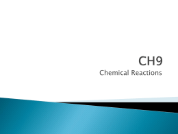 Chapter 9 chemical reaction
