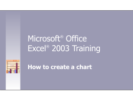 How to create a chart in Excel