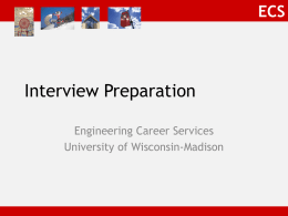 ECS - Engineering Career Services - University of Wisconsin