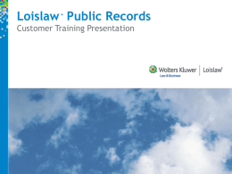 Loislaw Public Records