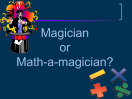 Math Magic.ppt - GK