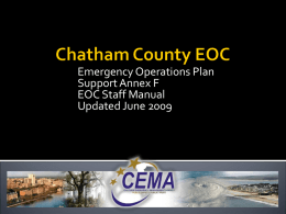 EOC_Staff - Chatham Emergency Management Agency
