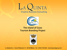 Tourism Branding Project – Gozo, Malta - TC