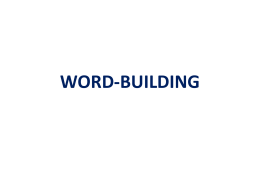 Word-building