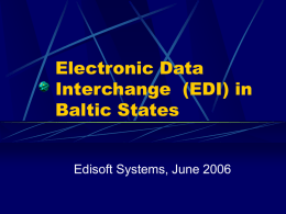 Electronic Data Interchange (EDI) in Baltic States