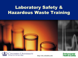 Laboratory Safety Training - Environmental Health & Safety