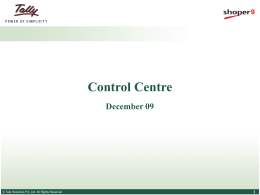 Control Centre - Tally Solutions