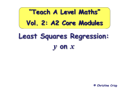 Least Squares Regression