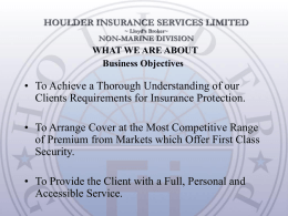 Property - Houlder Insurance Services Ltd