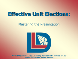 Effective Unit Elections: