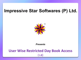 User Wise Restricted Day Book Access_1.0