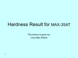Hardness Result for MAX-3SAT