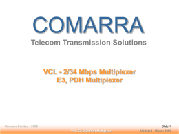 E3, 2/34Mbps PDH Multiplexer - COMARRA