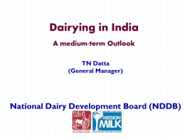 TN Datta - NCAER : Agriculture Outlook India