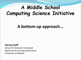 The Middle School Computing Science Initiative