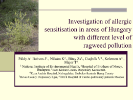 Ragweed pollen load and sensitisation in Hungary