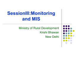 Monitoring & MIS Presentation