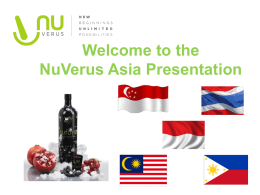 Nuverus Asia Presentation