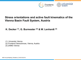Stress orientations and active fault kinematics of the Vienna Basin
