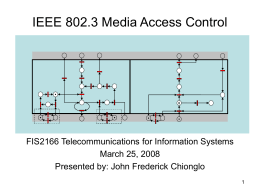 IEEE 802.3 Media Access Control Layer
