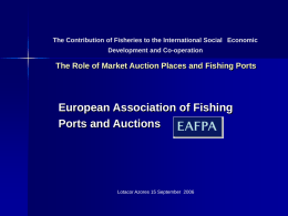 European Fish Auction Datanet project Fishing Ports and Auctions of