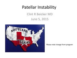 Patellar Instablity-Beicker