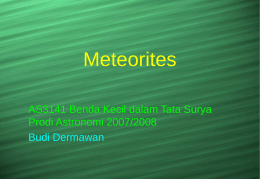 Meteorites - Astronomy ITB