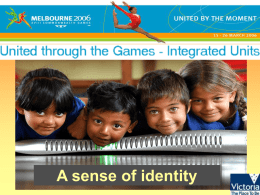 Identity – A sense of identity