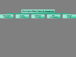 Flat-Glass Film Codes & Standards