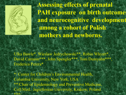 Assessing effects of prenatal pah exposure on birth outcomes and