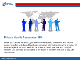 PHA Health US Presentation