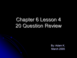 Ch. 6 Lesson 4 Quiz