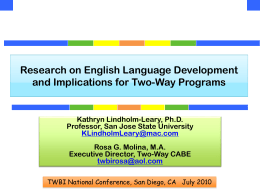 Research on ELD and Implications for Two