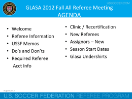 Memorandum 2012 - Greater Lewisville Area Soccer Association
