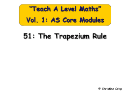 The Trapezium Rule