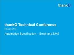 thankQ Technical Conference