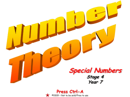 2. Special Number