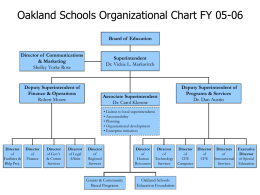Oakland Schools Organizational Chart FY 05-06