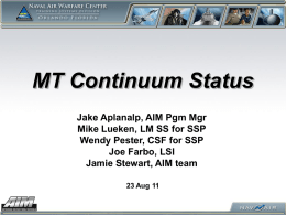 MT Continuum Update
