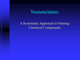 Nomenclature II: Ternary Ionic Compounds and Acids
