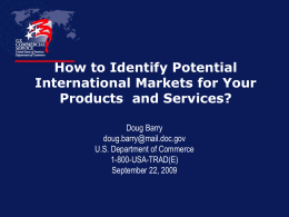 How to Identify Potential International Markets for Your