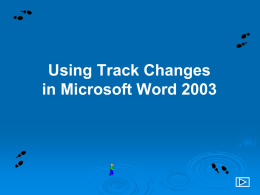 Using Track Changes in Word - pantherFILE