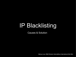 IP Blacklisting - antispameurope